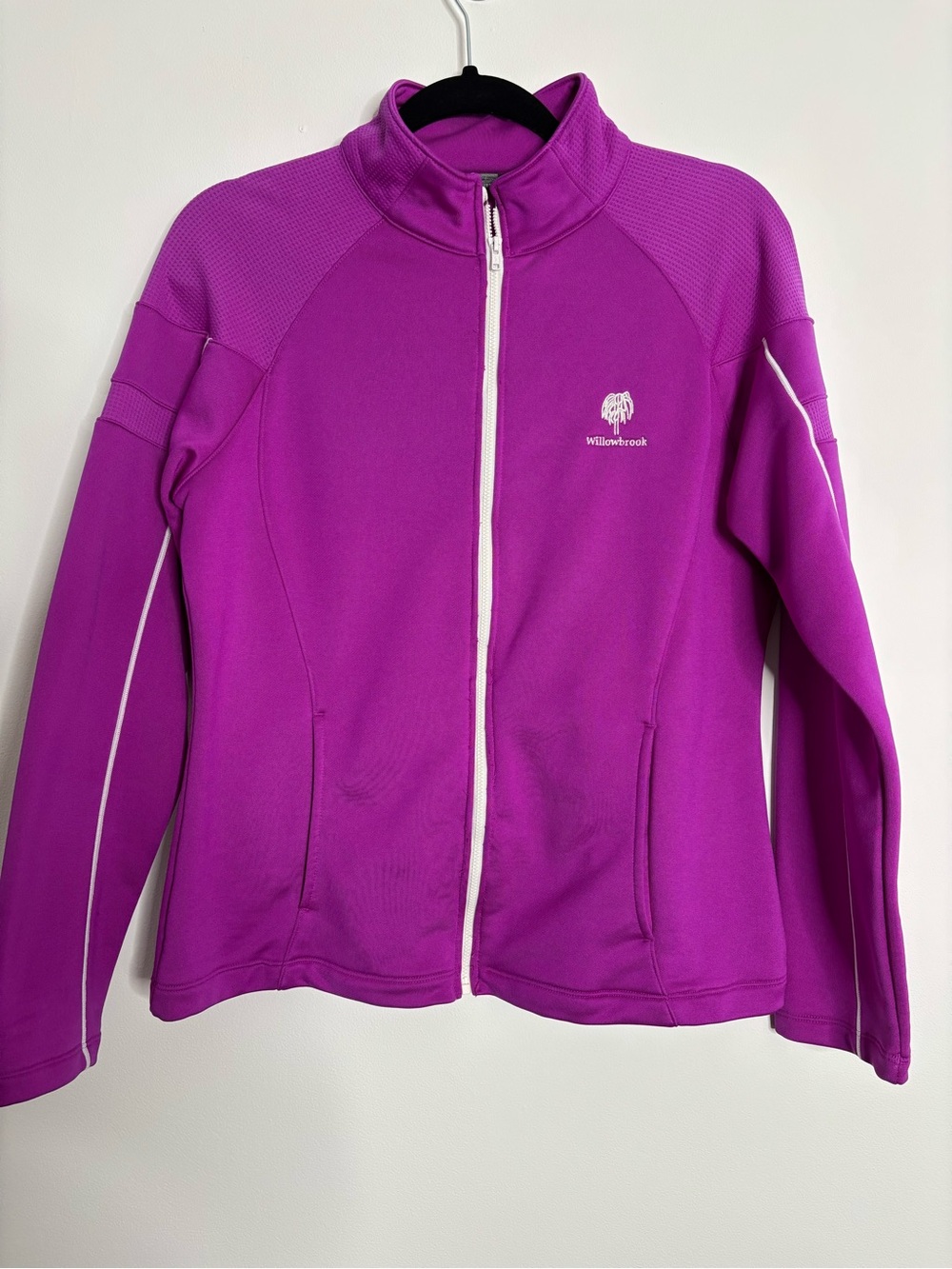 Under Armour Women's Magenta Full-Zip Utility Jacket with White Trim